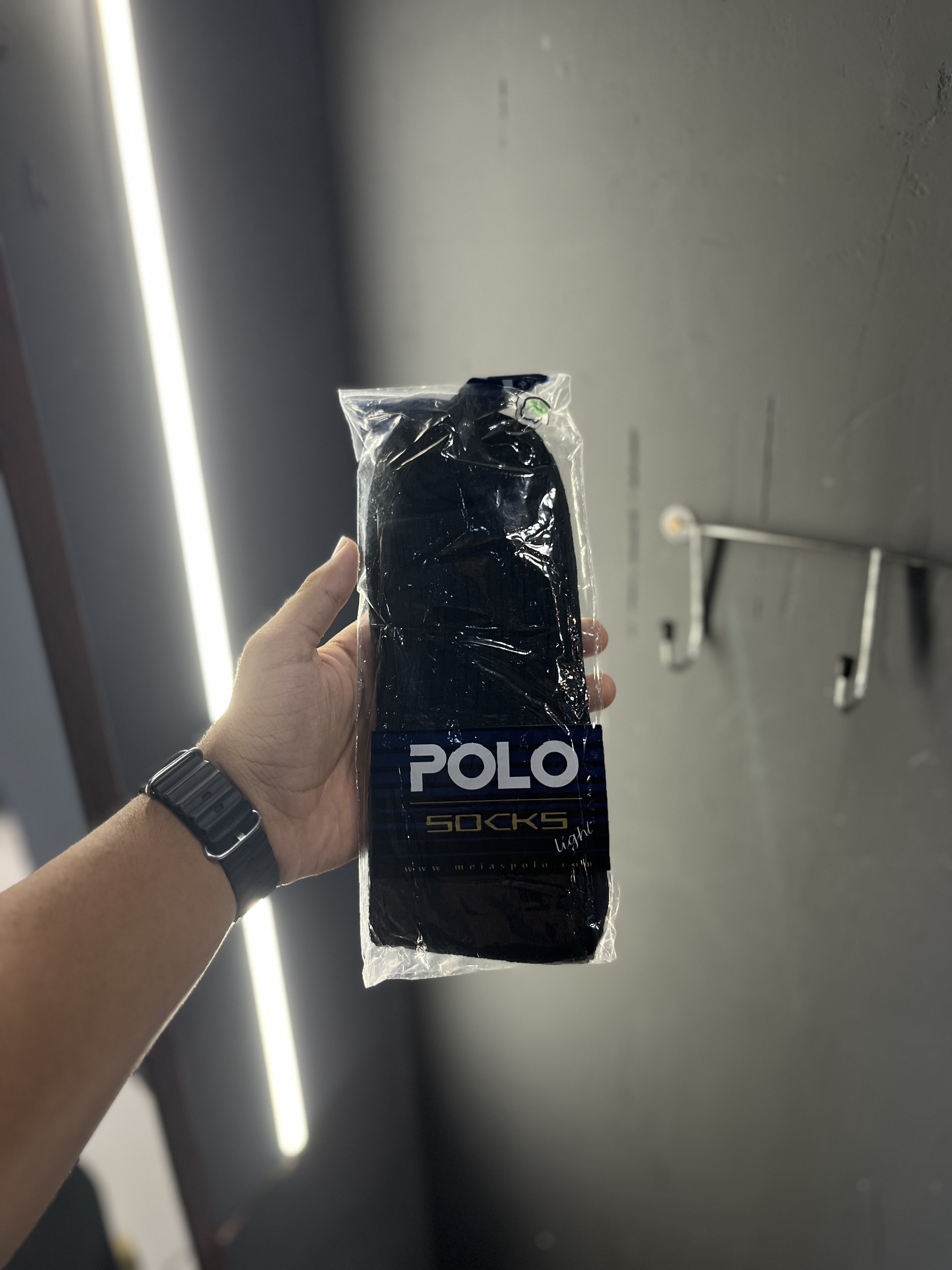 MEIA CANO BÁSICA (Preta/Branca)